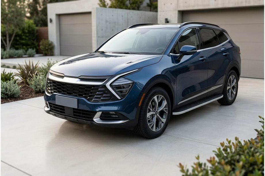 Kia Sportage 2021- гг. Боковые Подножки Tayga Grey (2 шт., Алюминий) Image