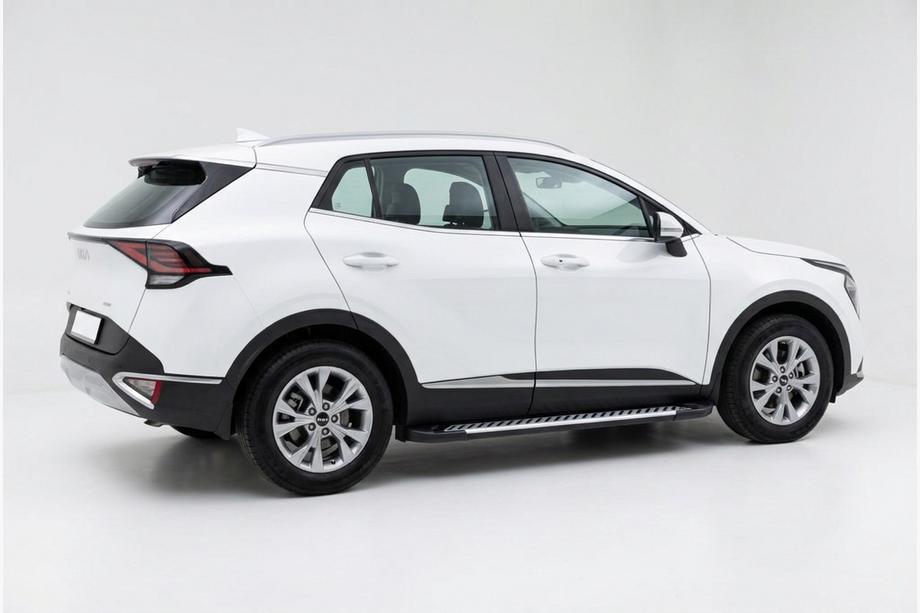 Kia Sportage 2021- гг. Боковые Подножки Line (2 шт., Алюминий) Image