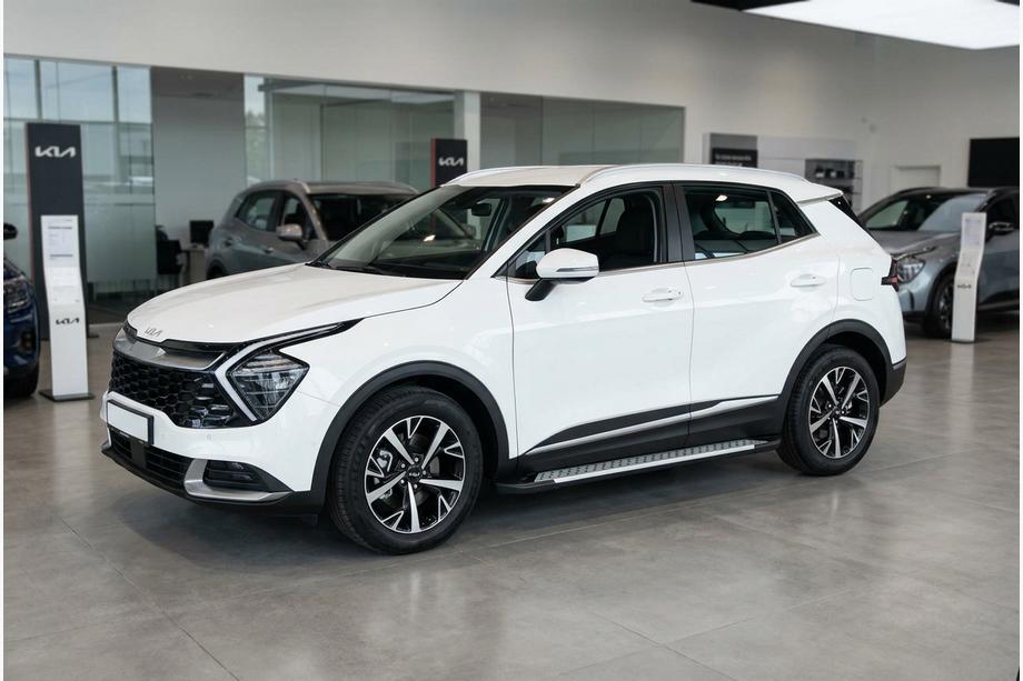 Kia Sportage 2021- гг. Боковые пороги Allmond Grey (2 шт., алюминий) Image