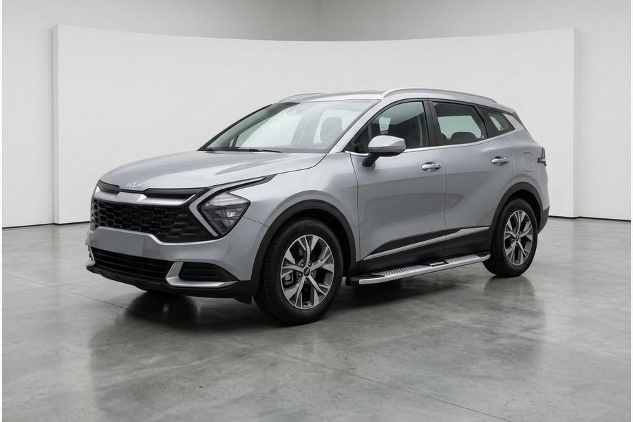Kia Sportage 2021- гг. Боковые Подножки Mevsim Grey (2 шт., Алюминий) Image