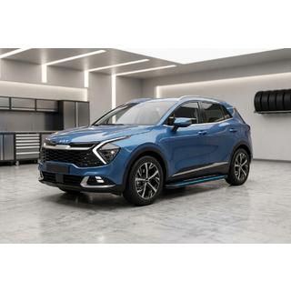 Боковые Подножки Maya Blue (2 шт., Алюминий) Kia Sportage 2021- гг. фото 1