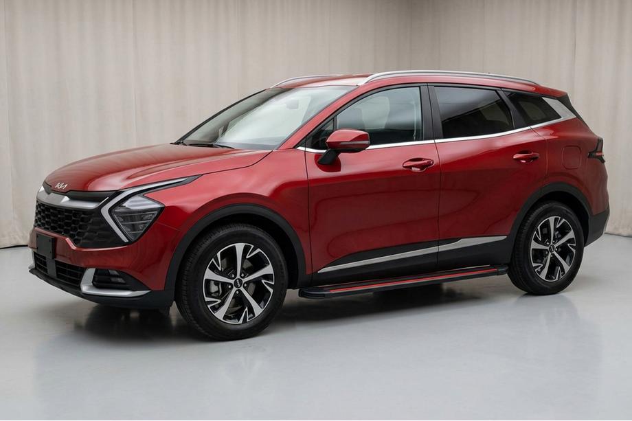 Kia Sportage 2021- гг. Боковые Подножки Maya Red (2 шт., Алюминий) Image