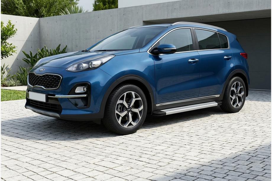 Kia Sportage 2021- гг. Боковые Подножки Maya V2 (2 шт., Алюминий) Фото 1