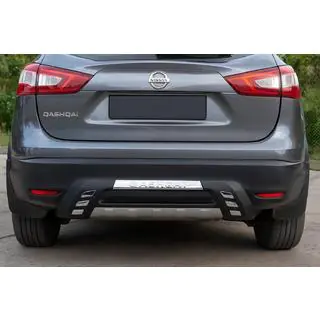 Задняя накладка бампера Libao 2014-2016 (пластик) Nissan Qashqai 2014-2021 гг. фото 1