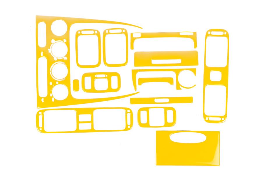 Toyota Corolla 1998-2002 гг. Накладки на панель 2000-2002 (желтый) Image