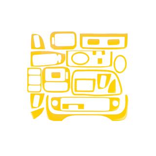 Накладки на панель приборов (желтые) Honda Civic 1995-2001 гг.