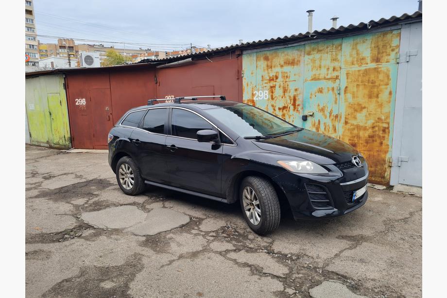 Mazda CX-7 2006-2012 гг. Поперечины на штатные места с замком Wingbar V3 (2 шт) Черные Image
