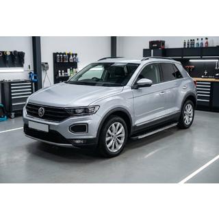 Боковые Подножки BlackLine (2 шт., Алюминий) Volkswagen T-Roc 2017-2025 гг. фото 1