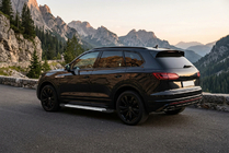 Volkswagen Touareg 2018- гг. Боковые пороги Allmond Grey (2 шт., алюминий) фото 1