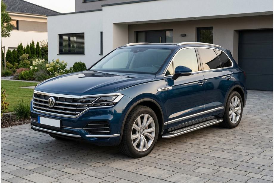 Volkswagen Touareg 2018- гг. Боковые Подножки Maydos V2 (2 шт., Алюминий) Image