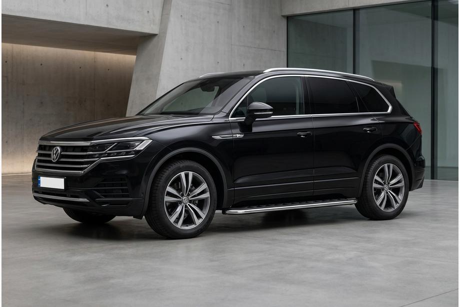 Volkswagen Touareg 2018- гг. Боковые Подножки Maydos V1 (2 шт., Алюминий) Image