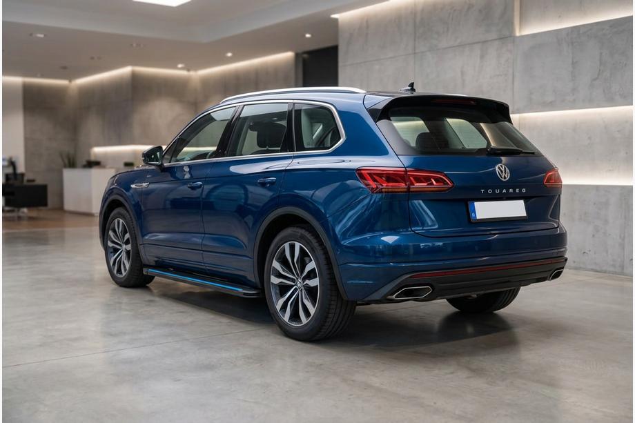 Volkswagen Touareg 2018- гг. Боковые Подножки Maya Blue (2 шт., Алюминий) Image