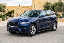 Jaguar F-PACE 2016- гг. Боковые Подножки Allmond Black (2 шт., Алюминий) фото 1