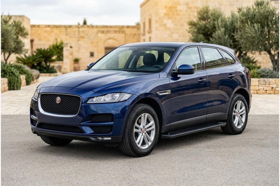 Jaguar F-PACE 2016- гг. Боковые Подножки Allmond Black (2 шт., Алюминий) Image