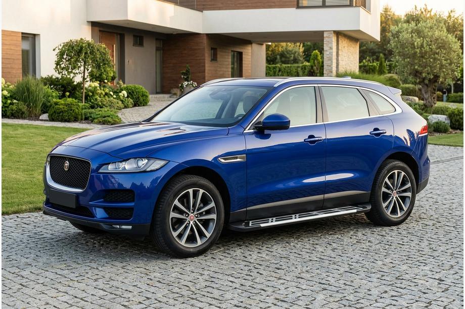 Jaguar F-PACE 2016- гг. Боковые Подножки Sunrise (2 шт., Алюминий) Image