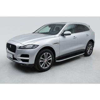 Боковые Подножки Tayga Grey (2 шт., Алюминий) Jaguar F-PACE 2016- гг. фото 1