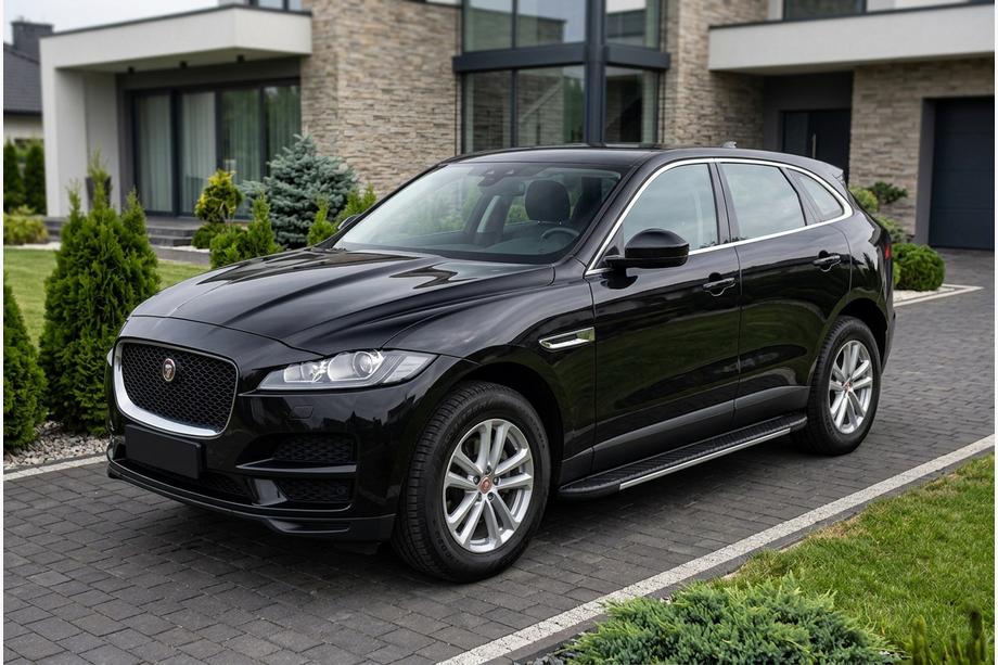 Jaguar F-PACE 2016- гг. Боковые пороги Bosphorus Grey (2 шт., алюминий) Image