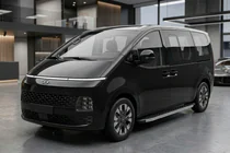 Hyundai Staria 2021- гг. Боковые Подножки BlackLine (2 шт., Алюминий) фото 1