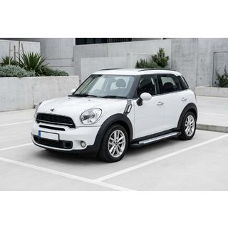 Боковые пороги Allmond Grey (2 шт., алюминий) Mini Countryman R60 2010-2017 гг. фото 1