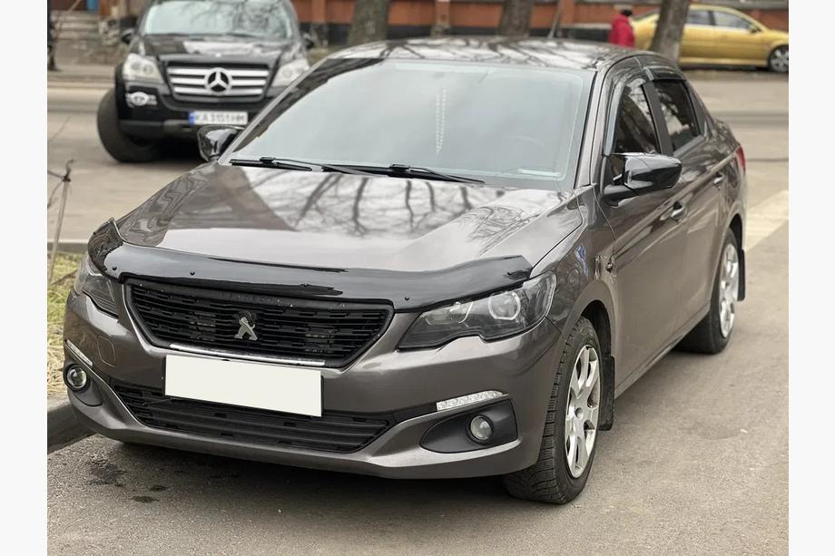 Peugeot 301 2012- гг. Дефлектор капота 2017+ (EuroCap) Image