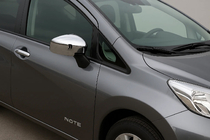 Nissan Note 2012-2020 гг. Накладки на Зеркала (2 шт, ABS) фото 1