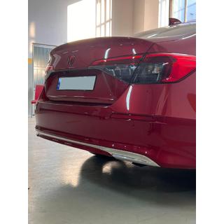 Накладка на задний бампер Нержавейка (Sedan) Honda Civic Sedan 2021- гг. фото 3
