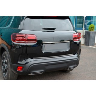 Хромированная накладка над номером (нержавейка) Citroen C5 Aircross 2017-2025 гг. фото 4