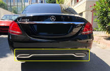 Mercedes C-class W205 2014-2021 гг. Накладка на задний бампер V1 нержавейка фото 1
