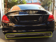 Mercedes C-class W205 2014-2021 гг. Накладка на кромку заднего бампера V2 нержавейка фото 1
