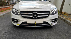 Mercedes E-class W213 2016-2023 гг. Хромированная накладка на передний бампер 2016-2020 (нержавейка) фото 1