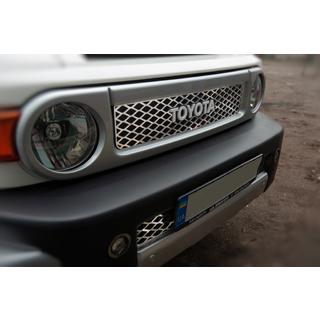 Хромированные накладки на решетку (нержавеющая сталь) Toyota FJ Cruiser 2006-2022 гг. фото 2