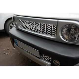 Хромированные накладки на решетку (нержавеющая сталь) Toyota FJ Cruiser 2006-2022 гг. фото 4