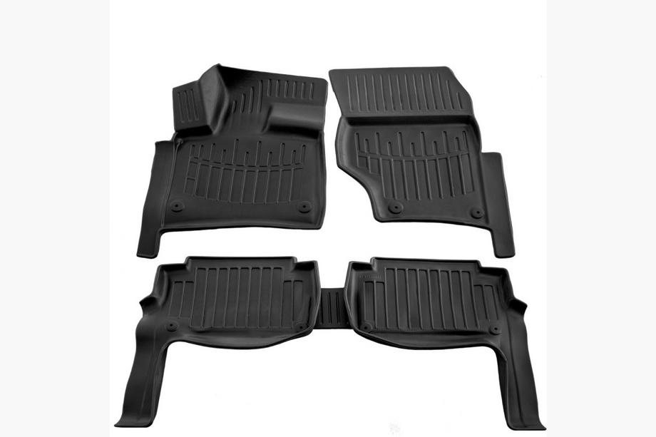 Audi Q7 2005-2015 гг. Коврики резиновые Stingray 3D (5 шт, полиуретан) Image
