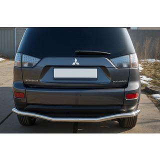 Задняя защита D125201 (нержавейка) Mitsubishi Outlander 2006-2012 гг. фото 1