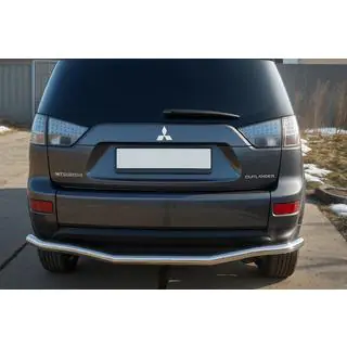 Задняя защита D125201 (нержавейка) Mitsubishi Outlander 2006-2012 гг. фото 1