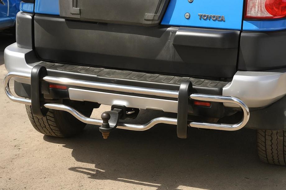 Toyota FJ Cruiser 2006-2022 гг. Задняя защита D098616 (нержавейка) Image