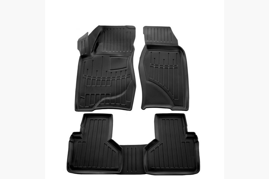 Chevrolet Niva 1998-2020 гг. Коврики резиновые Stingray 3D (4 шт, полиуретан) Image