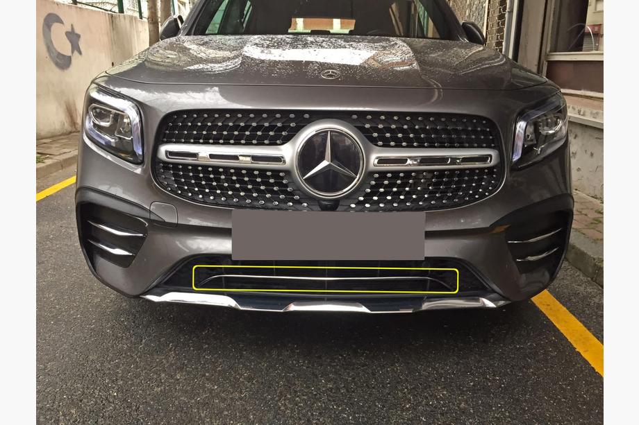 Mercedes GLB X247 2019- гг. Хромированная накладка на передний бампер (нерж сталь) Image