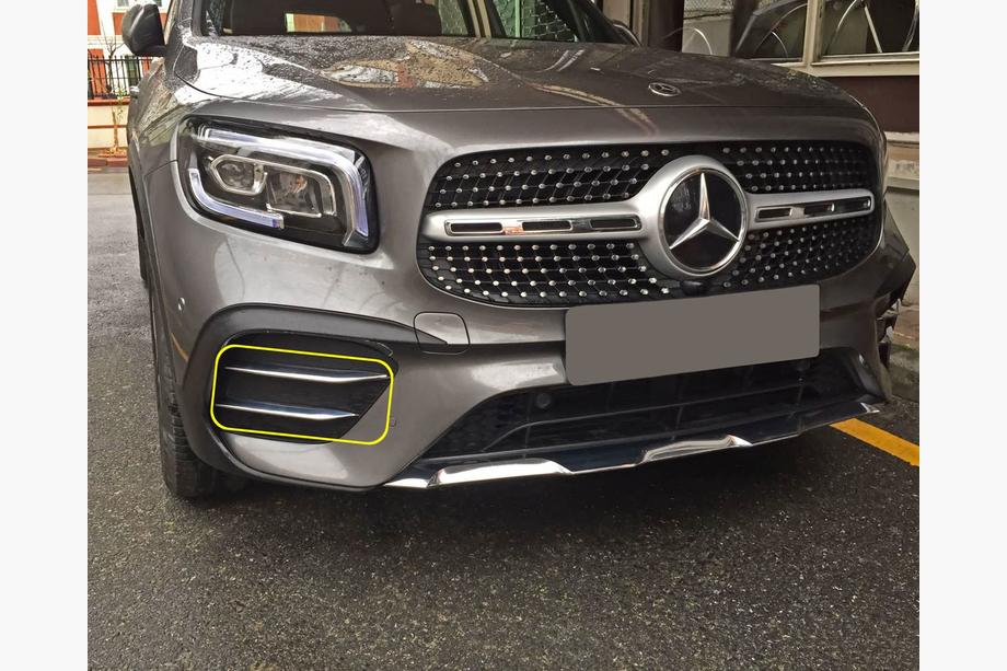 Mercedes GLB X247 2019- гг. Боковые накладки из нержавеющей стали на передний бампер Image