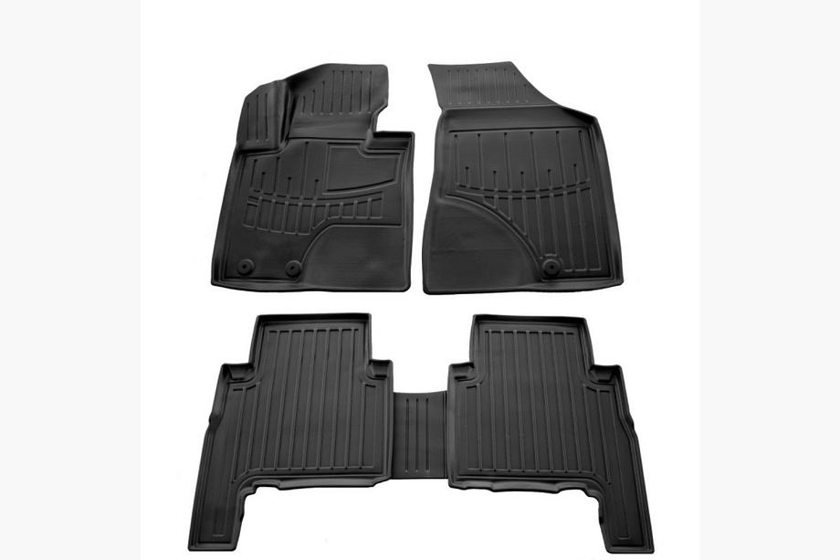 Kia Sorento II XM 2009-2014 гг. Коврики резиновые Stingray 3D 2009-2012 (5 шт, полиуретан) Image