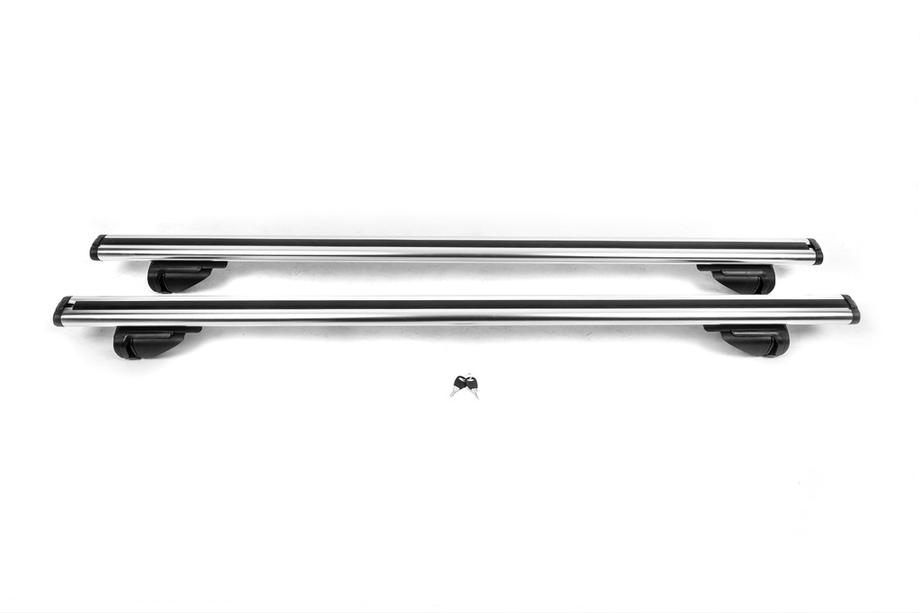 Mitsubishi Outlander 2006-2012 гг. Поперечины OEM на интегрированные рейлинги (2 шт, серые) Фото 3