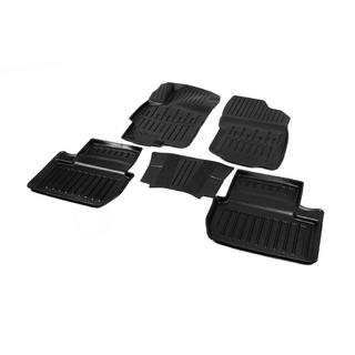 Коврики резиновые Stingray 3D (5 шт, полиуретан) Mitsubishi Lancer X 2008- гг. фото 2