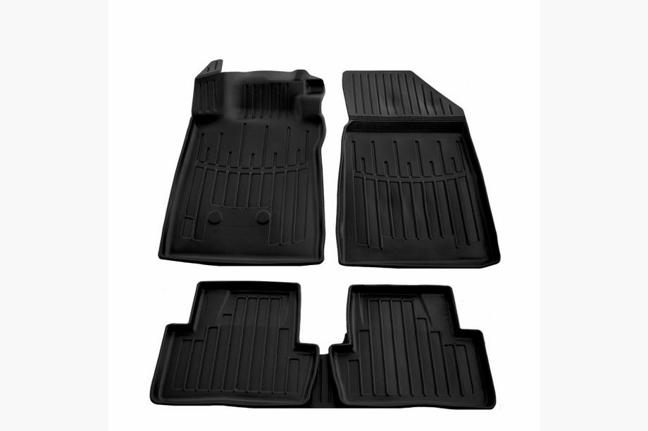 Renault Clio III 2005-2012 гг. Коврики резиновые Stingray 3D (5 шт, полиуретан) Image