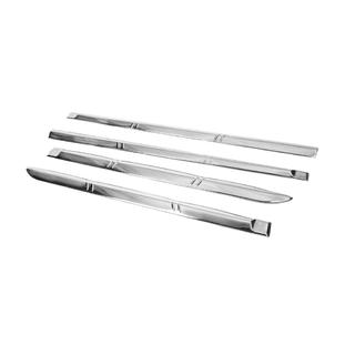 Дверные молдинги нержавейка (4 шт) Hyundai Accent 2006-2010 гг. фото 4