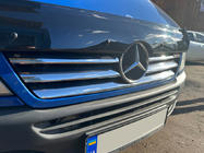 Mercedes Sprinter W901/902/903/904/905 1995–2006 гг. Широкие накладки на решетку (2002-2006, 6 частей, нержавейка) фото 1